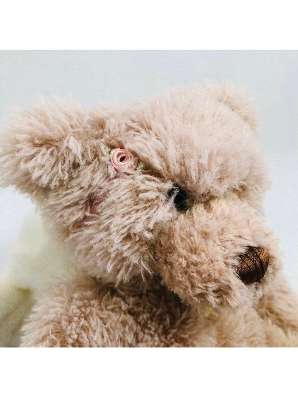First Main Angel Wing Bear Plush Toy Guardian Girl Women Pink Flower Cuddle Kid - Picture 9 of 12